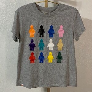 Lego Gray T-Shirt with Colorful Minifigures